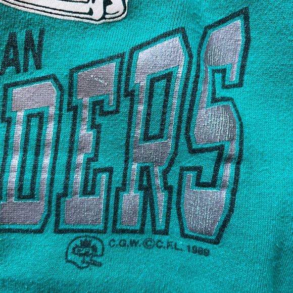 VTG 1989 Saskatchewan Roughriders Grey Cup Champions Crewneck Sweater Waves - Picture 3 of 9